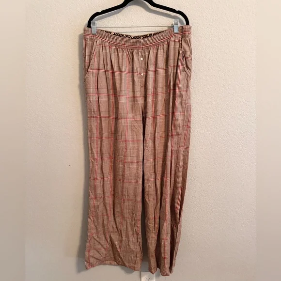Aerie Plaid Lounge Pants – Brown & Red – XL Long - Picture 1 of 3
